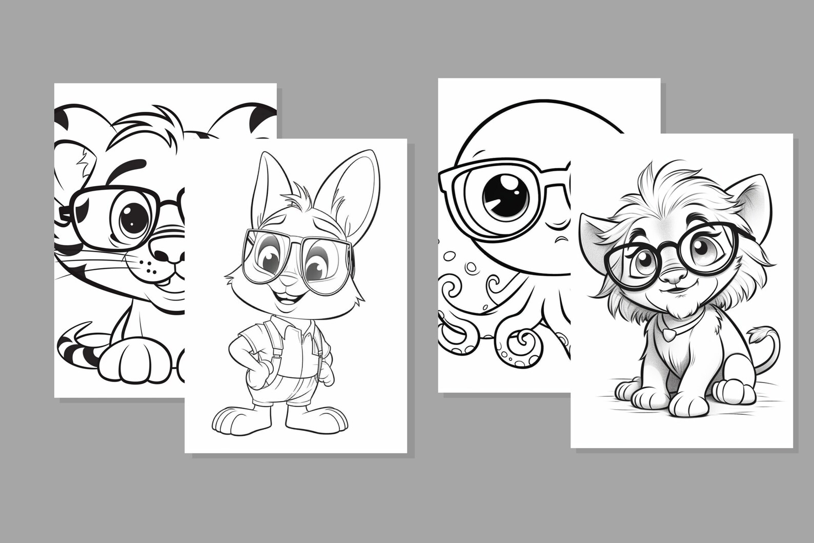 Animals With Glasses Coloring Pages Coloring Pages Coloring Book