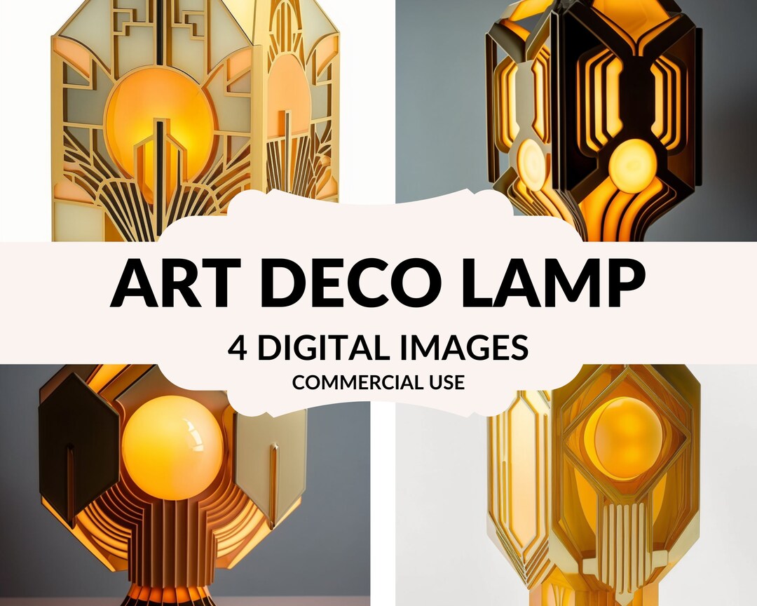 Art Deco Lamp Wall Art Art Deco Digital Print Home Decor Digital ...