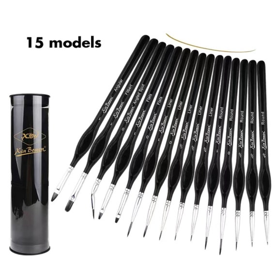 Micro Detail Brush Set 15pcs Miniature Painting Brushes for Fine