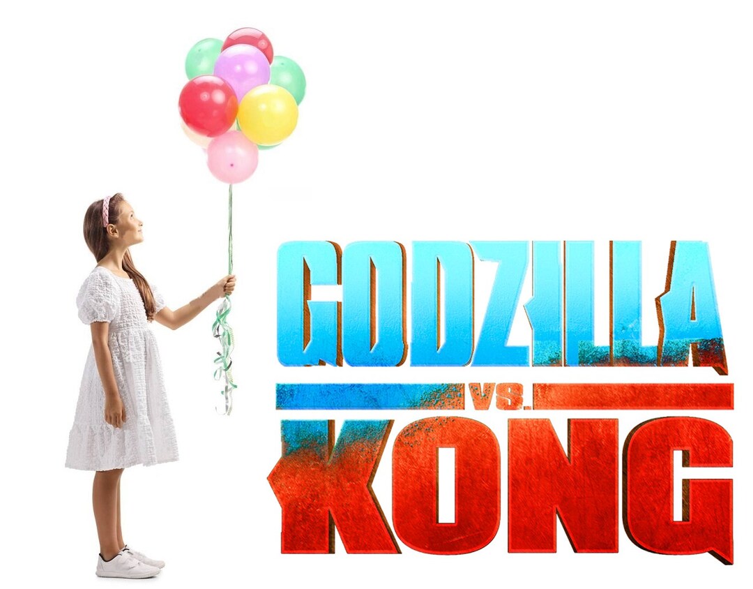 Godzilla Vs Kong Logo Birthday Party Stand Cardboard Cutout Etsy