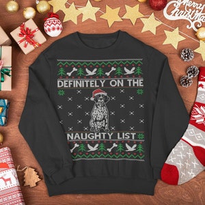 GSP Christmas Sweater, Dog Christmas Sweater, German Shorthaired Pointer Holiday Gift, Funny Dog Owner Xmas Present, Unisex