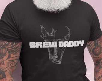 Funny Beer Shirt, 21st Birthday Gift, tshirt for beer lovers and brewers alike, "Brew Daddy" Unisex short sleeved t-shirt, homebrewer tee