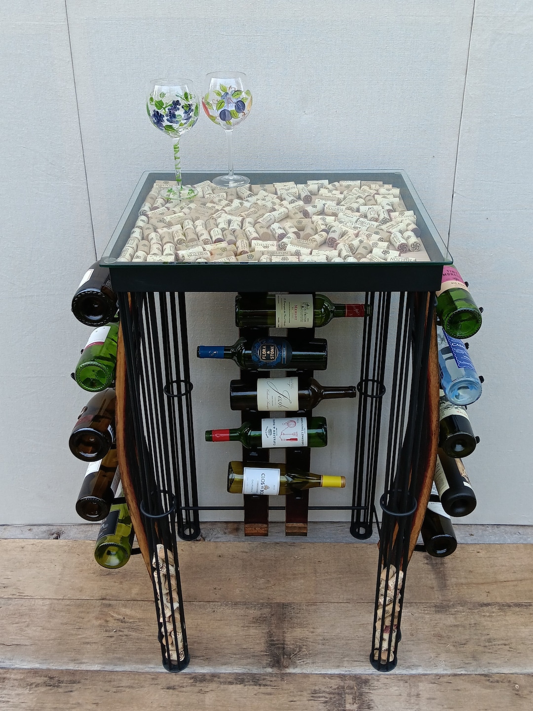 Wine Barrel Stave Table 15 Bottles - Etsy