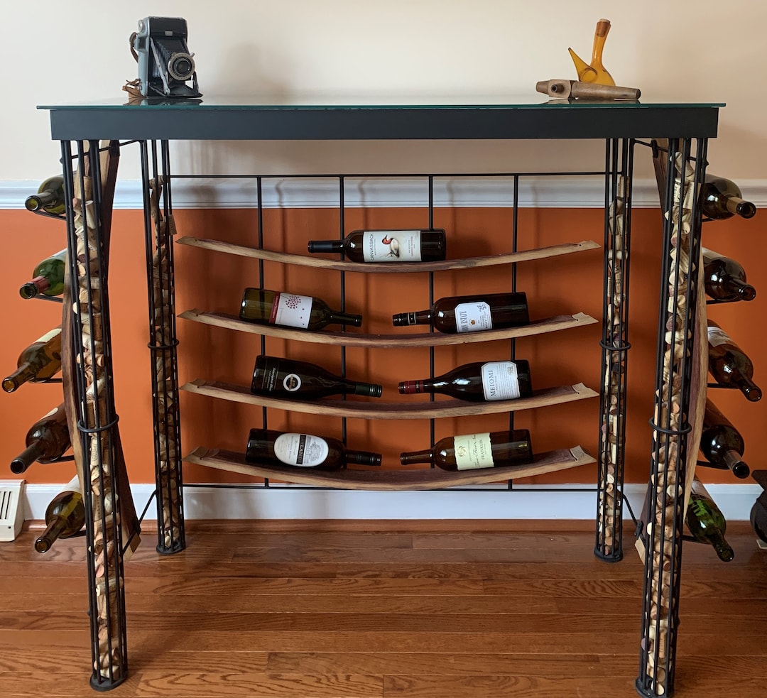 Wine Barrel Stave Table Etsy