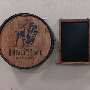 Barrel Head Dartboard Cabinet with Chalk Board