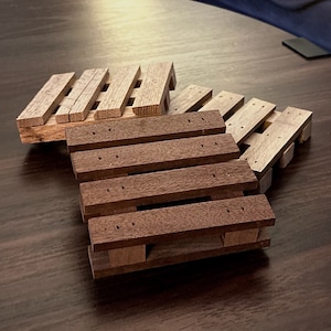 Rustic Wood Pallet Coasters | Handcrafted with various hardwoods Oak or Walnut | 4x4&quot;
