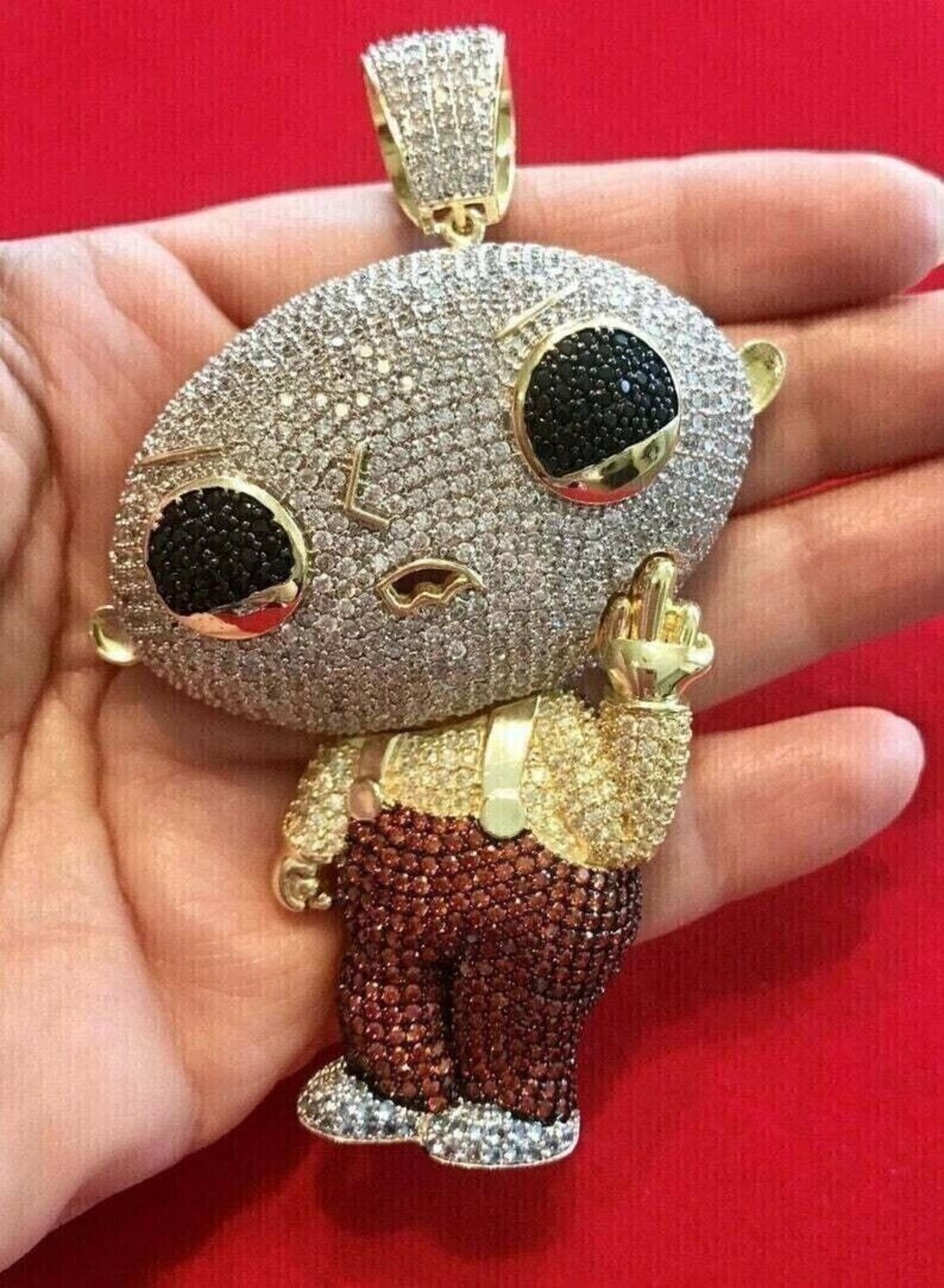 Custom Cartoon Iced Out Pendant Cartoon Hip Hop Pendant Etsy