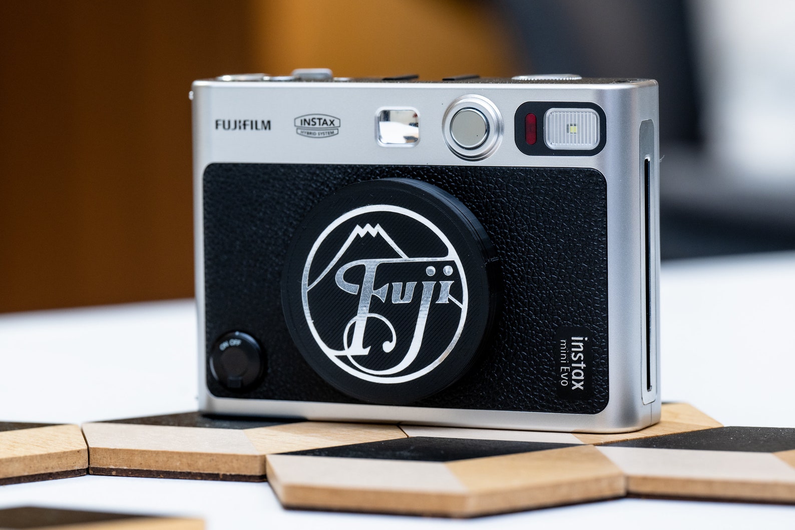 Fujifilm Instax Mini Evo Lens Cap With Vintage Fuji Logo by Fotofoundry