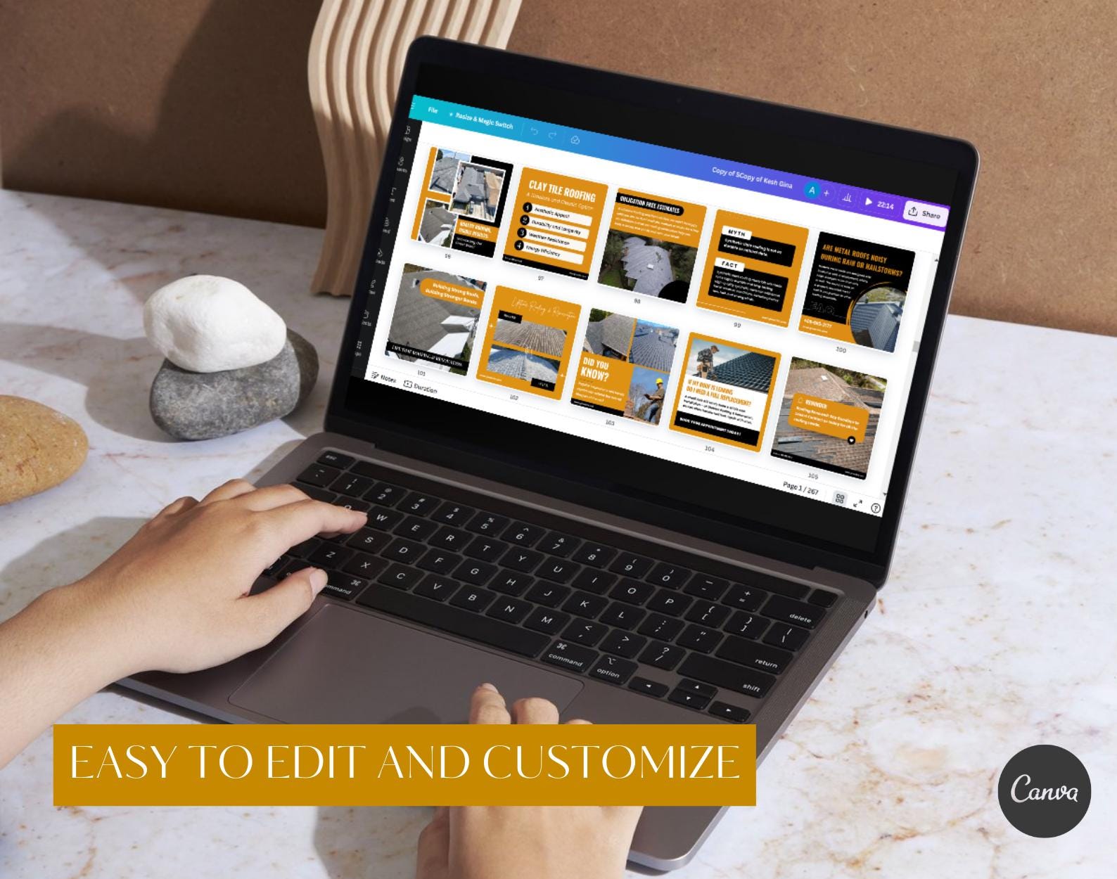 Roofing Home Improvement Construction Gutter Business Editable CANVA ...