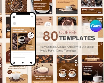 Coffeeshop, Cafe House, Coffeeshop, cappuccino espresso mokka restaurant CANVA Instagram Facebook social media marketingsjablonen