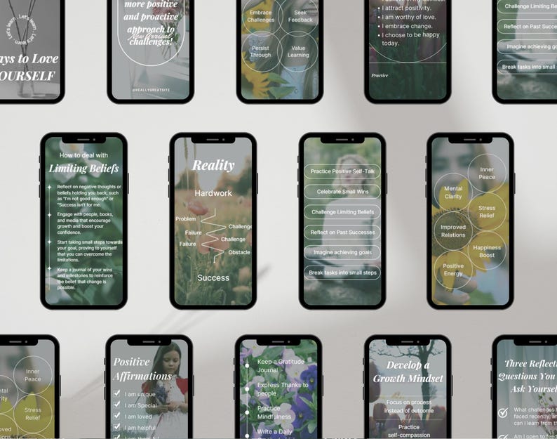 Mindset Coach Instagram Reels social media posts, Life Coach Template, Growth mindset reels, Mental Health Coach, Spiritual Women Reel