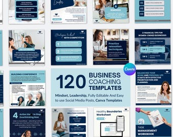 Business mentoring investment financial leadership Mindset Coaching Instagram and Facebook social media minimalistic posts templates