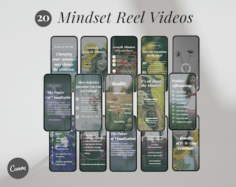 Mindset Coach Instagram Reels social media posts, Life Coach Template, Growth mindset reels, Mental Health Coach, Spiritual Women Reel