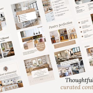Kitchen remodeling renovation redo redesign makeover interior designer social media instagram canva minimalistic post templates