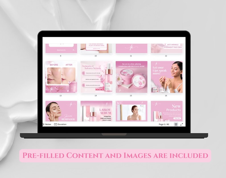 Pink Skincare Beauty Product Skincare Business Esthetician Editable CANVA Instagram and Facebook social media minimalistic posts templates