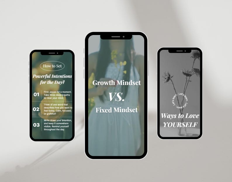 Mindset Coach Instagram Reels social media posts, Life Coach Template, Growth mindset reels, Mental Health Coach, Spiritual Women Reel