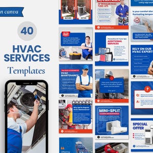 The HVAC(Heating Ventilation Air Conditioning) templates, cooling repairing services HVAC Instagram facebook social media marketing template