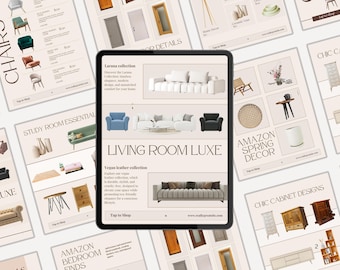Editable Interior design LTK Instagram Template, Minimalist Gift Guide home decor Modern neutral aesthetic LTK Canva Template, LTK Templates