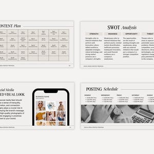 Social Media Strategy proposal Canva templates, Client Strategy for Social Media Managers, Marketing proposal, Canva editable templates