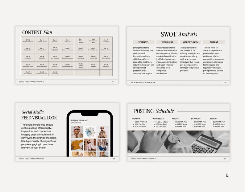 Social Media Strategy proposal Canva templates, Client Strategy for Social Media Managers, Marketing proposal, Canva editable templates