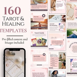 Leitores de tarô cartomante astrologia Leitura psíquica Treinador de cura Espiritual Instagram e Facebook modelos de postagens de marketing de mídia social