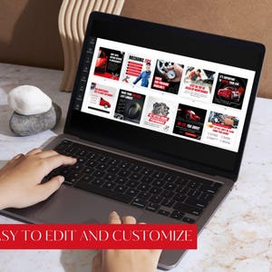 Automotive Repair Shop Car Mechanics Auto repair services Instagram Facebook social media editable CANVA post templates