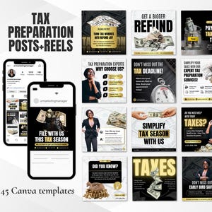 Declaración de impuestos, presentación, alivio IRS ingresos, propiedad, negocios, empresa Preparación de impuestos contribuyente canva redes sociales instagram facebook plantillas