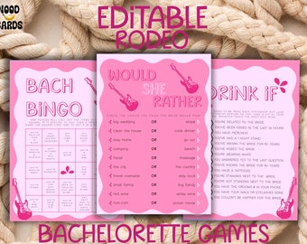Juegos para despedidas de soltera de NASHTY / Bebidas en Nashville, plantilla editable (descarga digital)