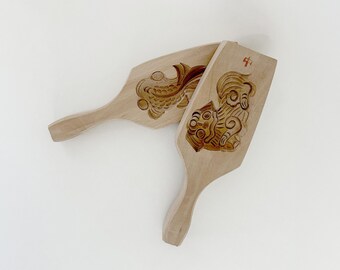 Molde clásico de madera para galletas / Molde para hornear 3D / Herramienta para hornear con relieve y decoración / Pieza única para manualidades de cocina / Regalos