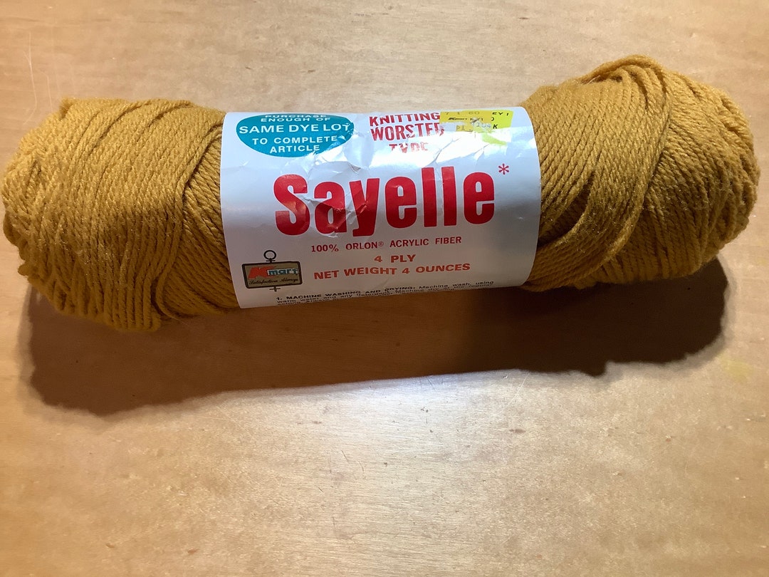 Vintage Kmart Knitting Worsted Type Sayelle 100 Orlon Acrylic Etsy