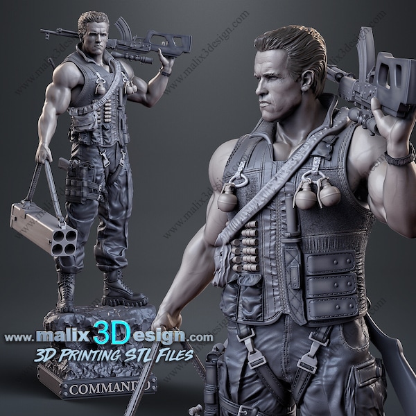 Commando / Action Figure / Film e TV Series / Resin / Superheroes / 3D Model