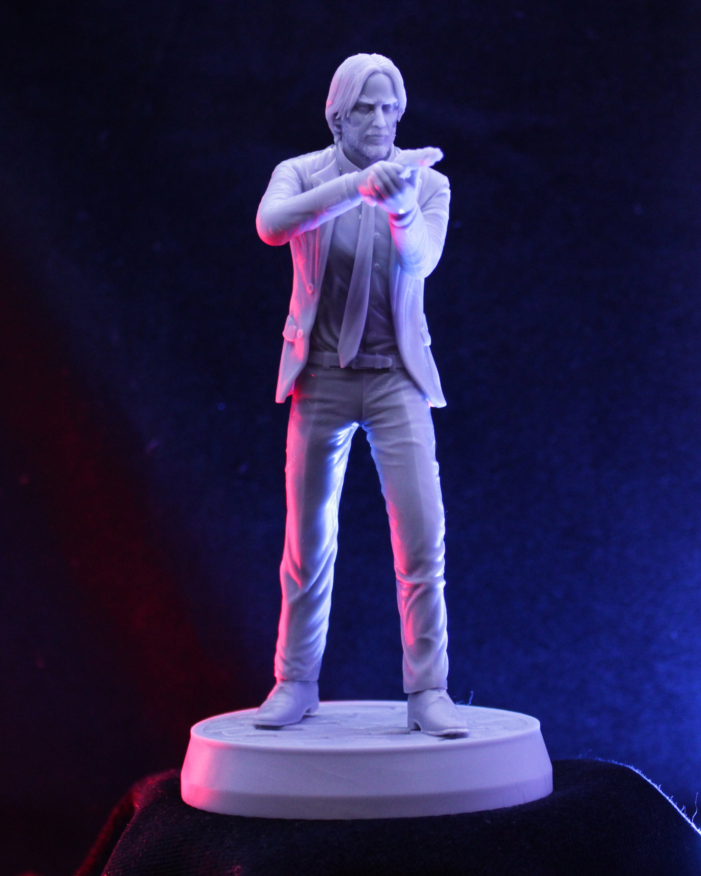 John Wick Figure 120mm Tall Unpainted Durable Resin 3D Printed