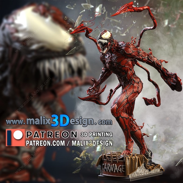 Carnage / Figurine / Marvel Comics / Résine / Super-héros / Modèle 3D