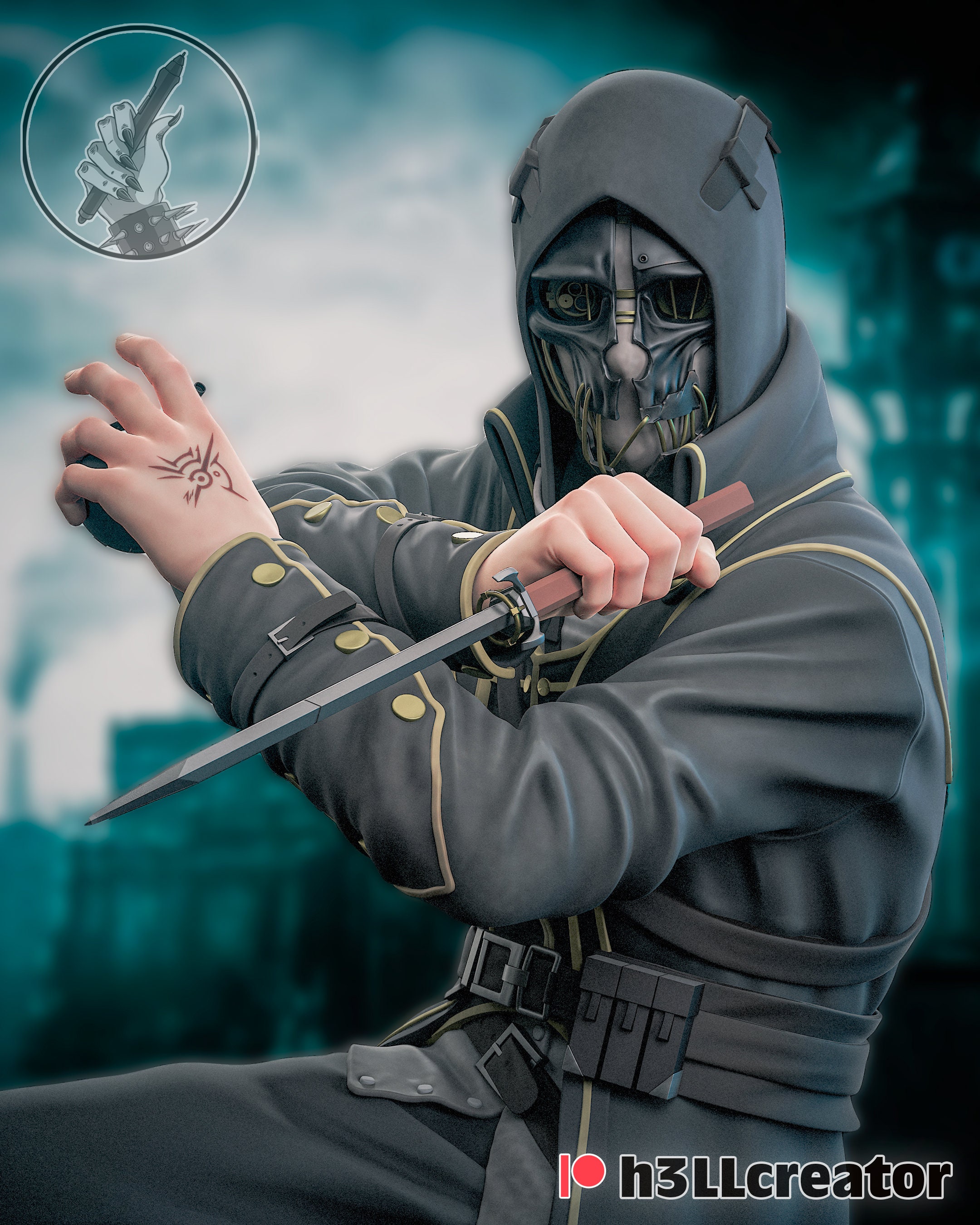 Dishonored 2 Corvo Attano Cosplay Costume Dishonoured Pc Game -  Sweden