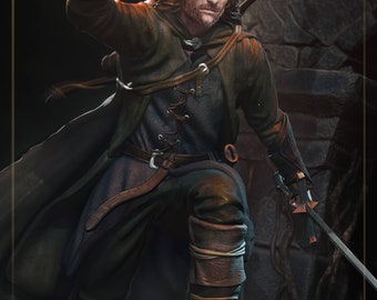 Aragorn (LOTR) / Actiefiguur / Film- en tv-serie / Hars / Lord of the Rings / 3D-model /