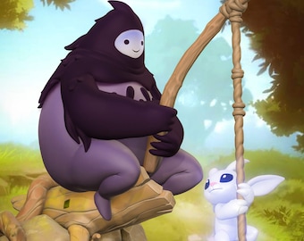 Ori y Naru / Figura de Acción / Videojuegos / Resina / Ori y el Bosque Ciego / Modelo 3D