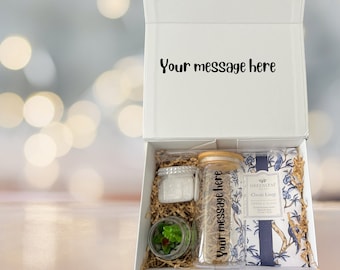 Paquete de cumpleaños personalizado, caja de feliz cumpleaños, caja de cumpleaños para mujer, caja de regalo pensando en ti para mamá, día de la madre