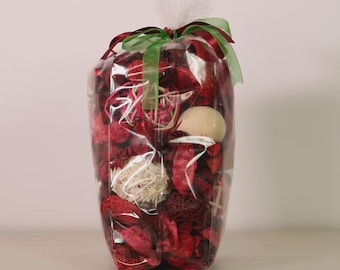 Potpourri de cereza madura con pecera y fragancia para el hogar.