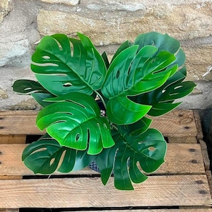 Artificial Monstera Bunch With Or Without Pot