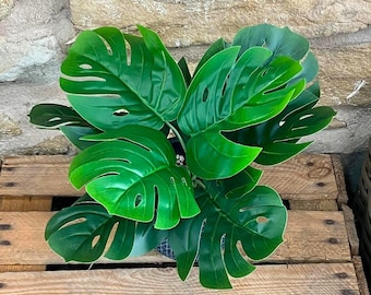 Ramo de monstera artificial con o sin maceta