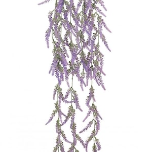 Artificial Trailing Flocked Heather - 90cm