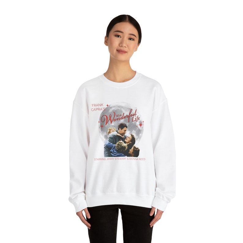 Its a Wonderful Life Jimmy Stewart Donna Reed Christmas Sweatshirt ...