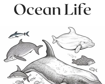 Odkryj cuda życia oceanicznego dzięki 20 szczegółowym kolorowankom dla dzieci – do pobrania w wersji cyfrowej, nauka dla dzieci, edukacja domowa, strony dla dzieci.