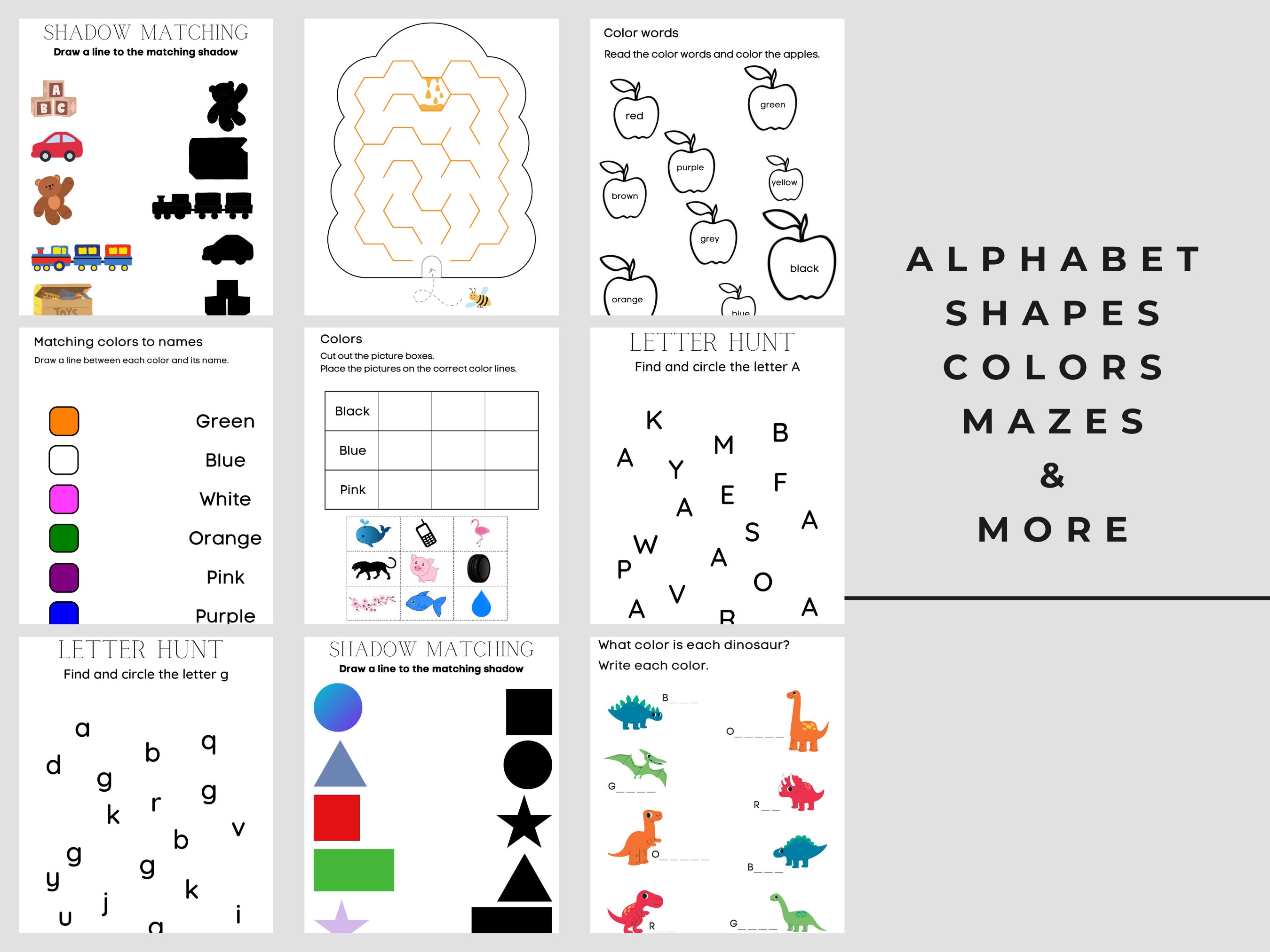 800+ Printable Pages for Preschool and Kindergarten! the Ultimate ...