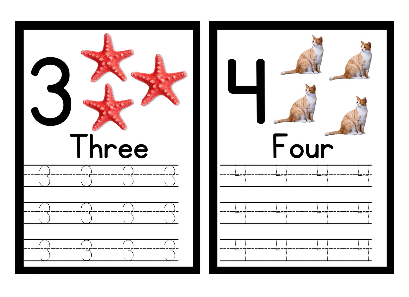 1-10 Counting and Writing Practice Work Sheets, Toddler Learning, Prek ...