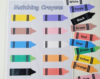 Color Matching Game, Busy Book Printable, Educational Activity, Homeschool Worksheet, Busy Binder for Toddlers, Learning Colors, Preschool