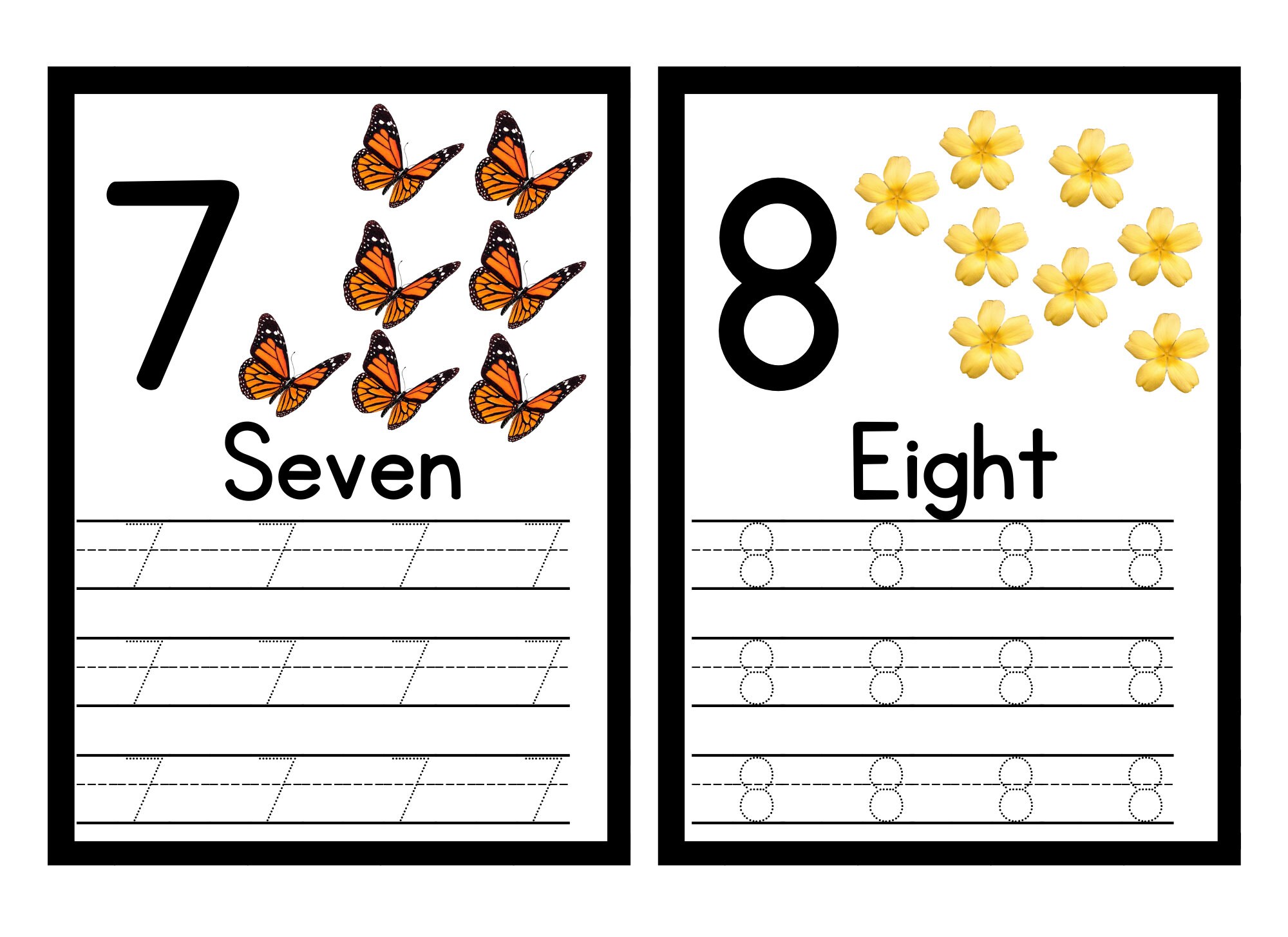 1-10 Counting and Writing Practice Work Sheets, Toddler Learning, Prek ...