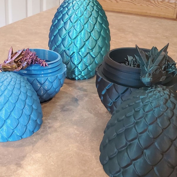 Dragon scale egg and dragon-3d printed Dragon and egg-Articulated  Dragon with egg-3D Printed Sensory Stress Fidget-Fidget-dragon fidget