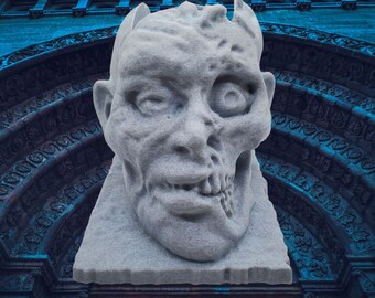 Zombie pencil holder,3D Printed -Spooky Planter-Horror planter-Goth Décor,3D Print Zombie Head Pen Holder, Zombie Gift, 3D Print Art,