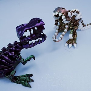T-Rex Skeleton, 3D Printed Articulating Dinosaur Toy, Fidget, Sensory Desk Toy, Perfect Dinosaur Gift for Kids & Adults